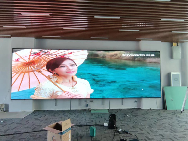 枣强P1.53led小间距屏安装案例